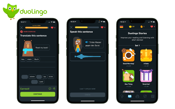 Aplikace Duolingo